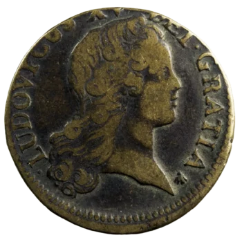 Louis XV sol au buste enfantin 1722 Perpignan