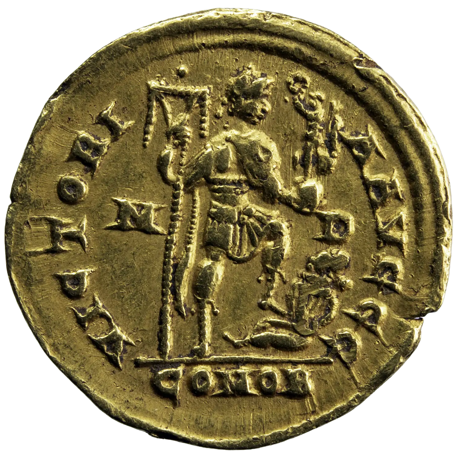 Honorius AV solidus Mediolanum mint - Image 2
