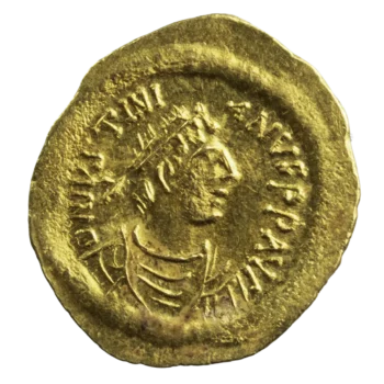 Justinien I tremissis Constantinople