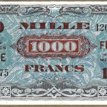 Billet 1000 francs France 1944