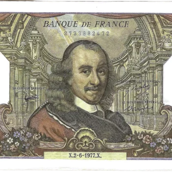 100 franc note Corneille 2-6-1977