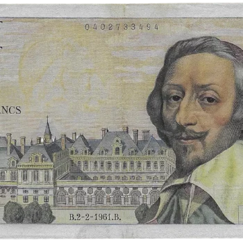 10 Nouveaux Francs Richelieu banknote 2-2-1961