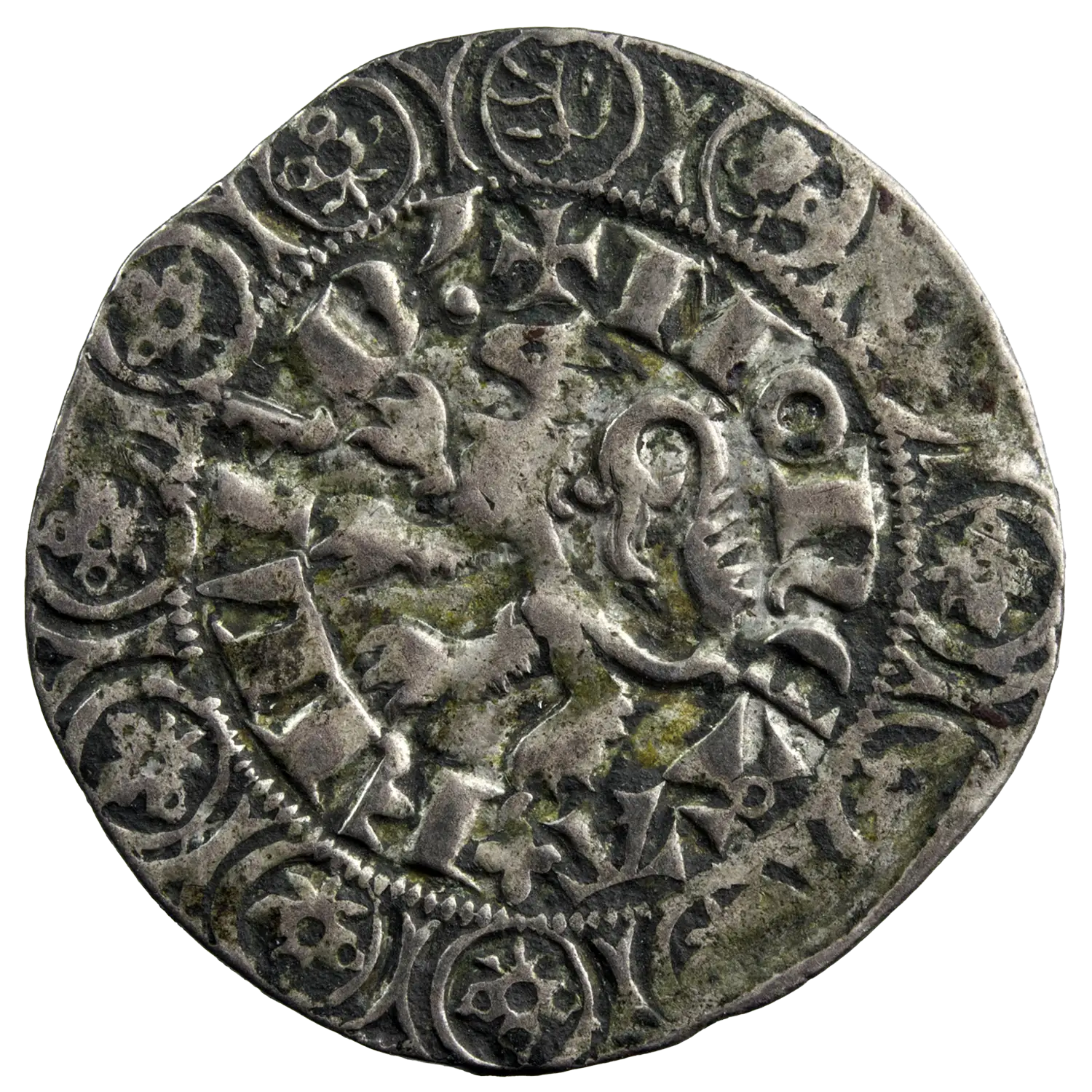 Brabant Jeanne et Wenceslas gros au lion frappé à Vilvorde