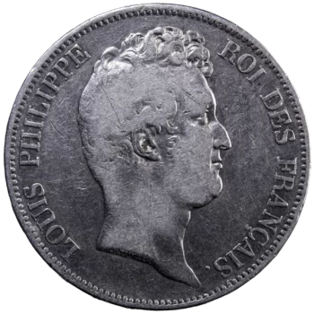 Louis Philippe 5 francs 1830 A raised edge
