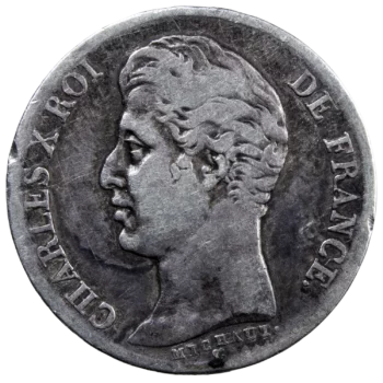 Charles X AR franc 1828 Nantes