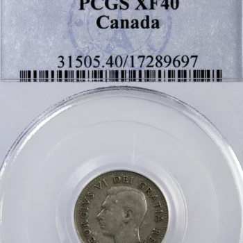 Canada George VI 10 cents 1952 PCGS XF40