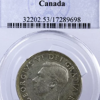 Canada George VI 50 cents 1951 PCGS AU53