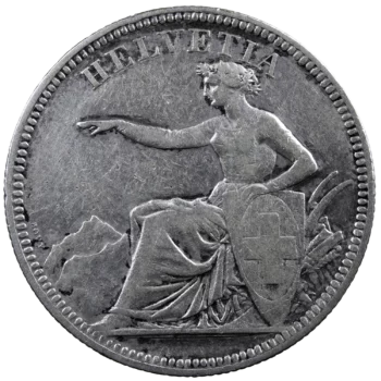 Suisse 5 francs 1874 Bruxelles