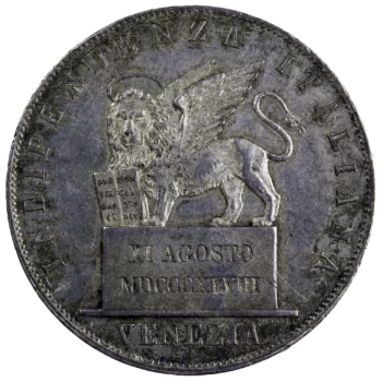 Italie Venise 5 lire 1848