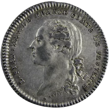 Provence Louis Stanislas Xavier de France jeton argent
