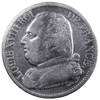 Louis XVIII AR 5 francs 1815 M