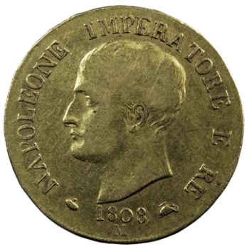 Napoleon I AV 40 lire 1808 Milan