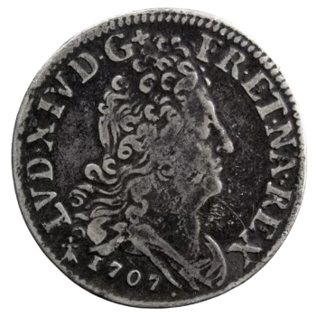 Louis XIV 10 sols aux 4 couronnes 1707 Metz