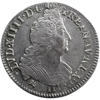 Louis XIV demi écu aux 8L 2ème type 1705 Rennes