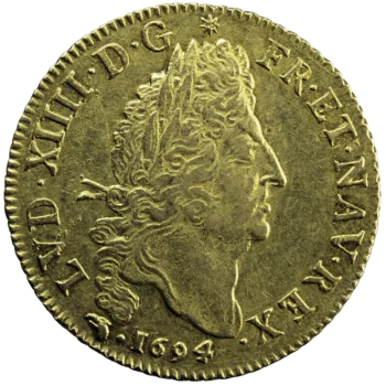 Louis XIV double louis d'or aux 4L 1694 Lyon