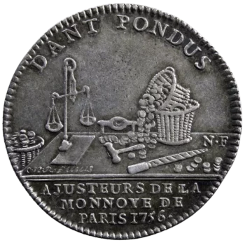 Louis XV Chambre des monnaies  jeton 1756