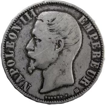 Napoleon III 5 francs 1856 BB